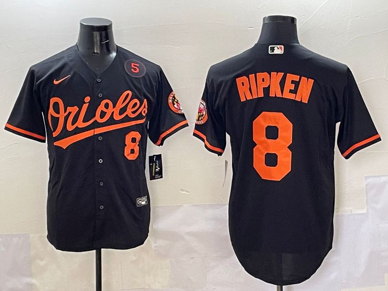 Men Baltimore Orioles 8 Ripken Black Game 2025 Nike MLB Jersey style 5098